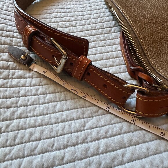 Michael Kors Pebbled Leather Hobo Shoulder Bag Tan Brown - Picture 9 of 12